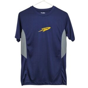 Toledo Rockets Short Sleeve T-Shirt Sz Medium (38-40) 100% Polyester Navy Yellow